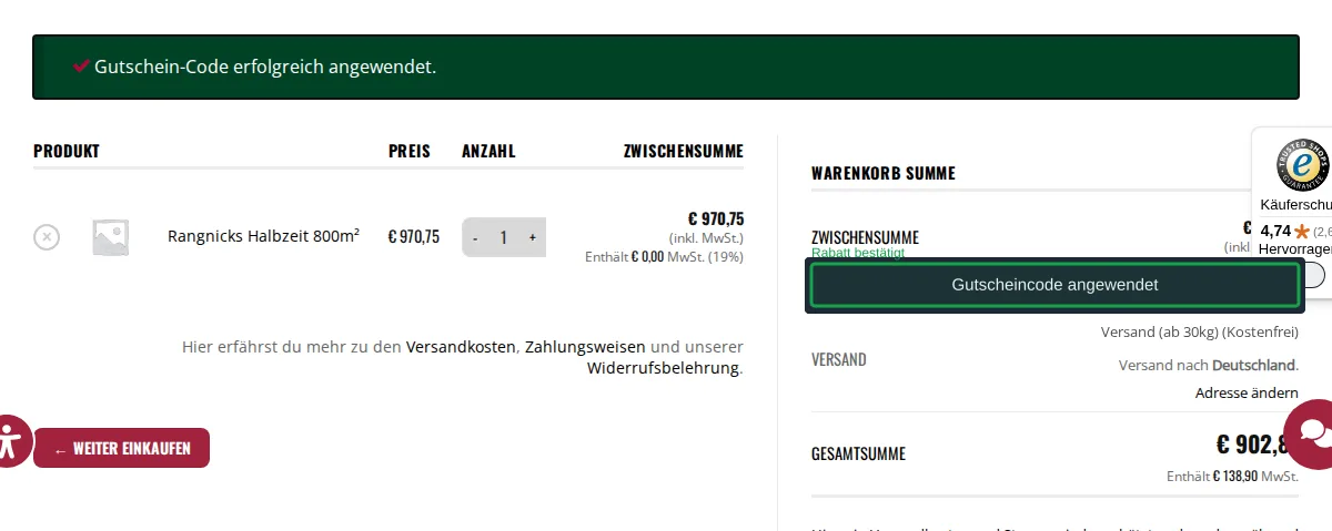 Öffentlich freigegebener Prüfnachweis für Rasendoktor vom 19.10.2026, 22:01 Uhr