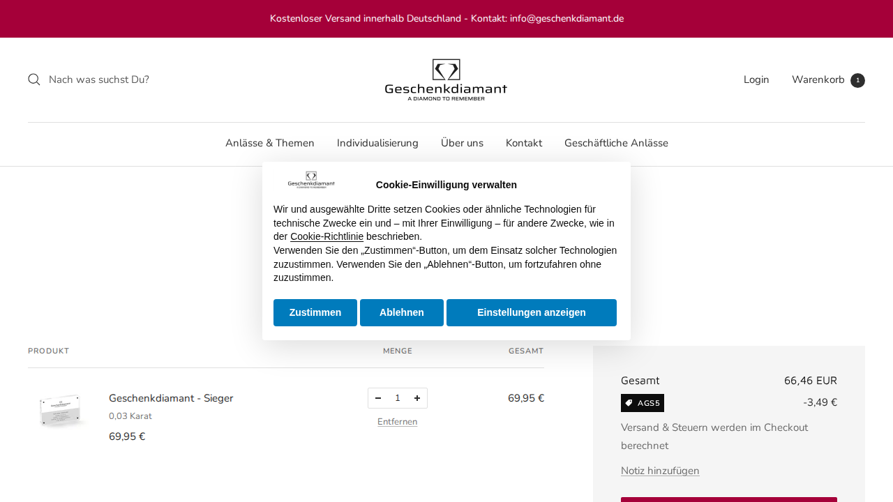 Bereinigter Prüfnachweis-Screenshot für Geschenkdiamant vom 11.09.2026, 07:46 Uhr