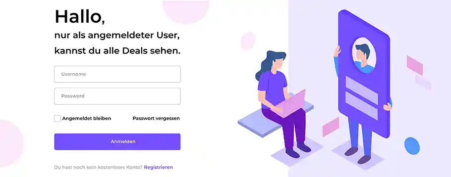 GeizFuchs Anmeldeformular