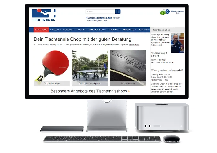Tischtennis.biz Gutschein einlösen
