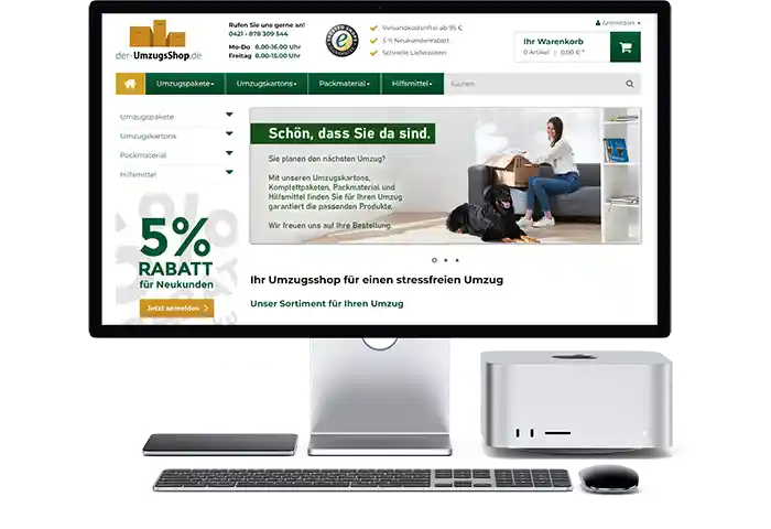 Der Umzugsshop Gutschein einlösen