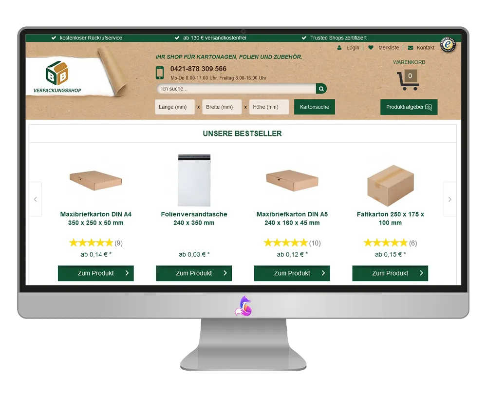 BB-Verpackungsshop Gutschein einlösen