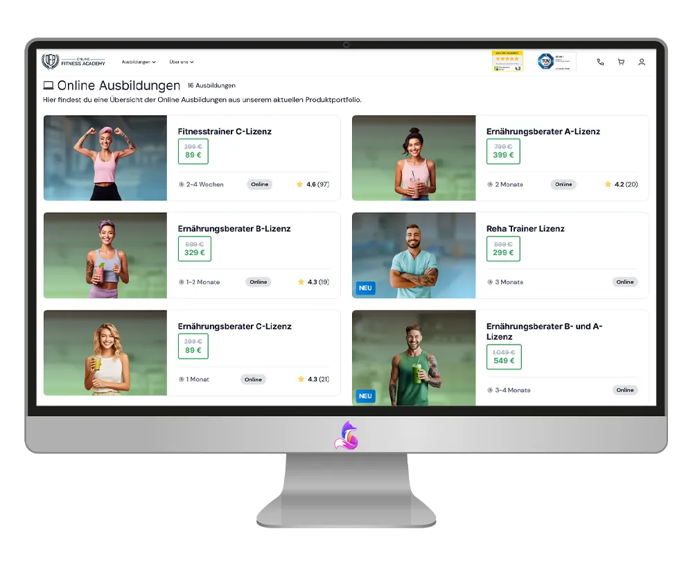 Online Fitness Academy Gutschein einlösen