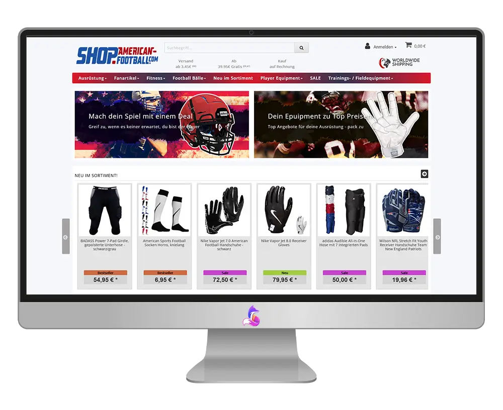 shop.american-football.com Gutschein einlösen