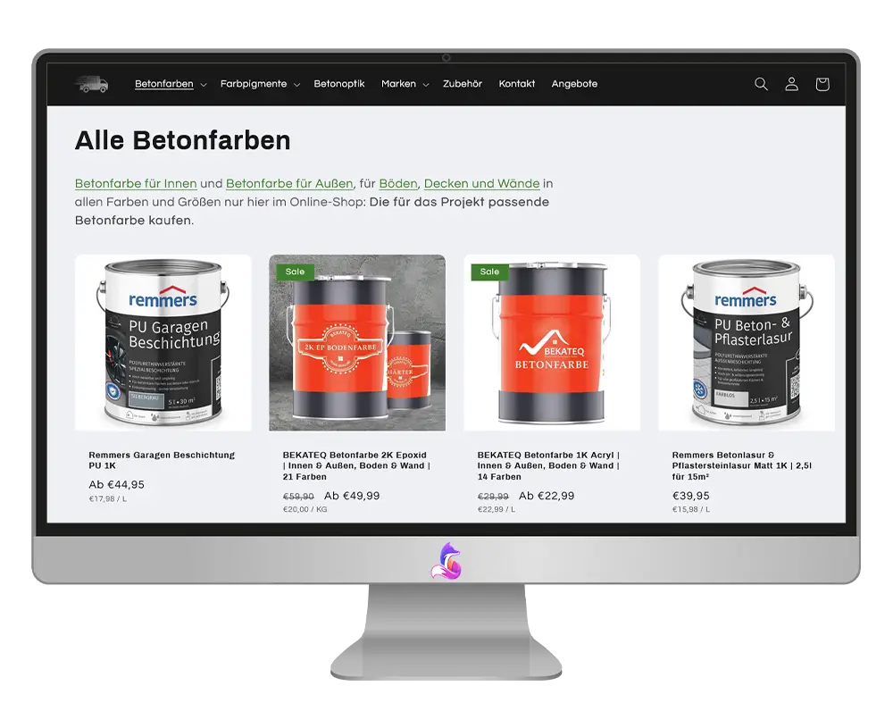 Betonfarben Shop Gutschein einlösen