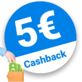 2,4% + 5€ tink Cashback